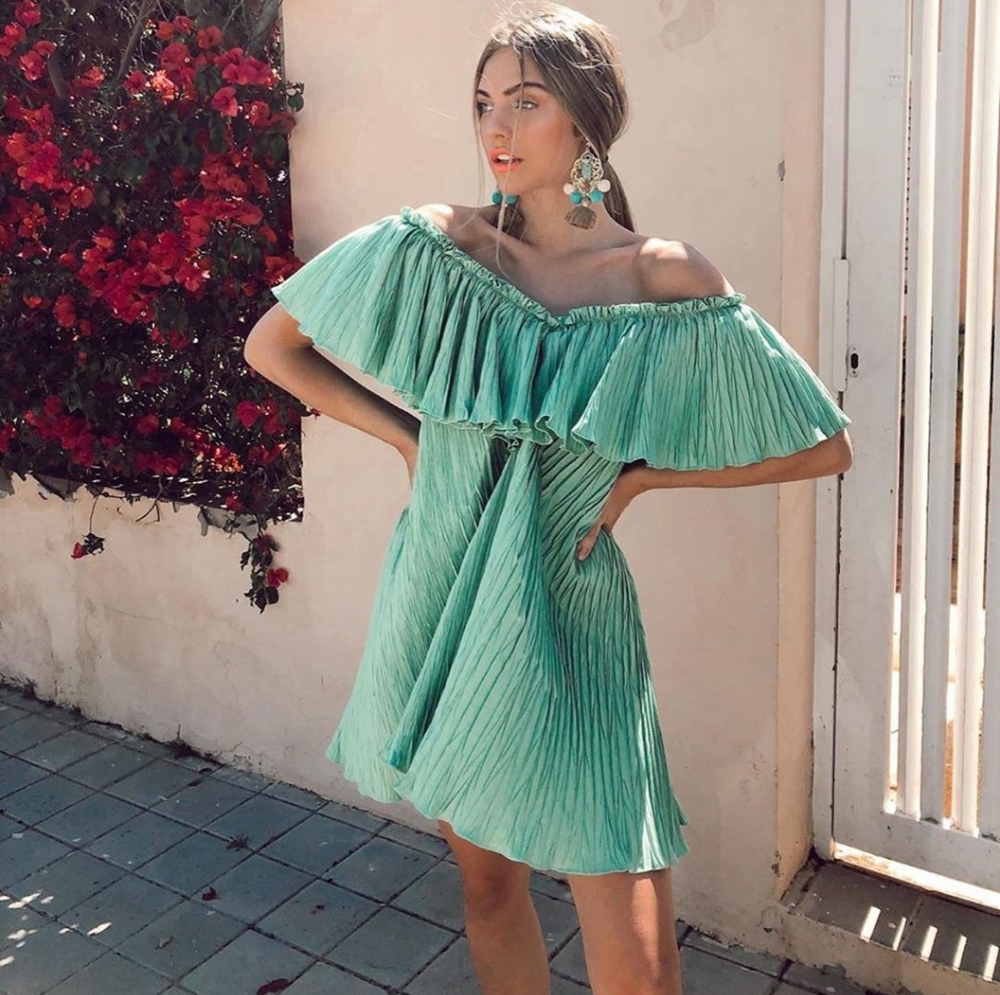 NWT Zara loose pleated dress